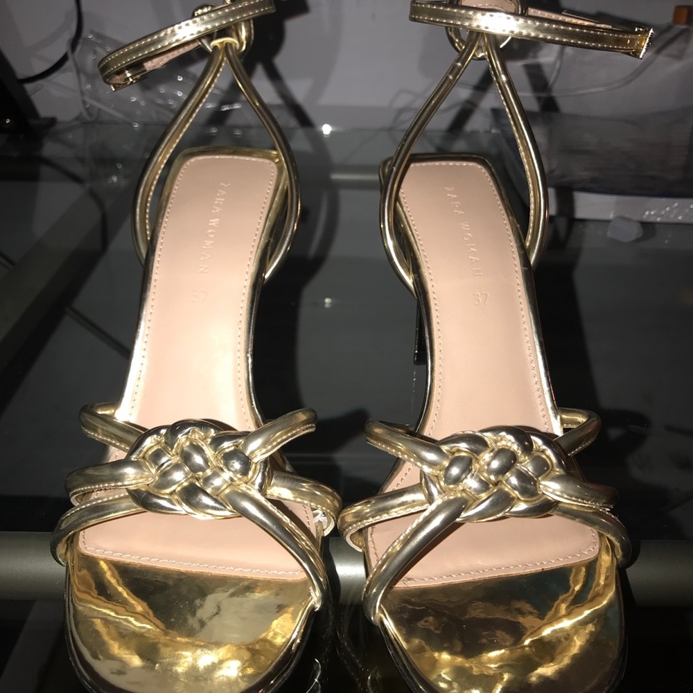 Zara gold heels